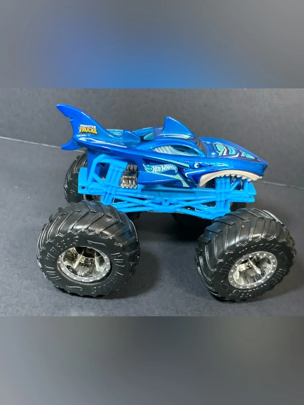 Lot of 4 Monster JAM Trucks – Hot Wheels, Horse Power, Tiger Shark